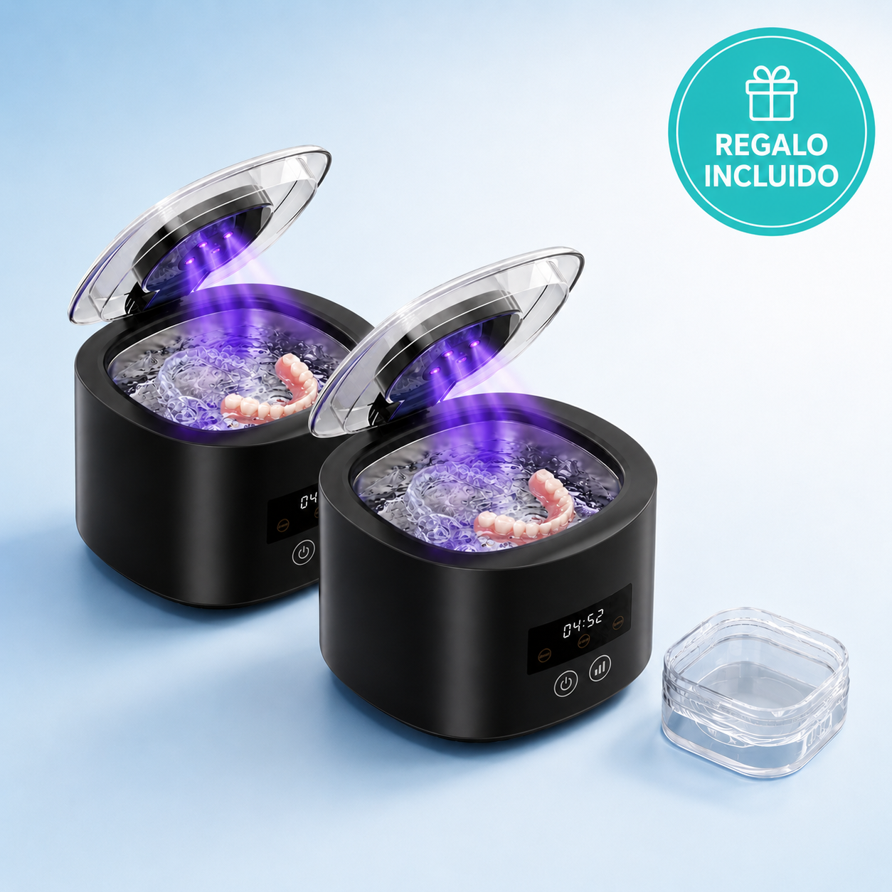 Pack Doble Limpiador Ultrasónico + Caja de Regalo